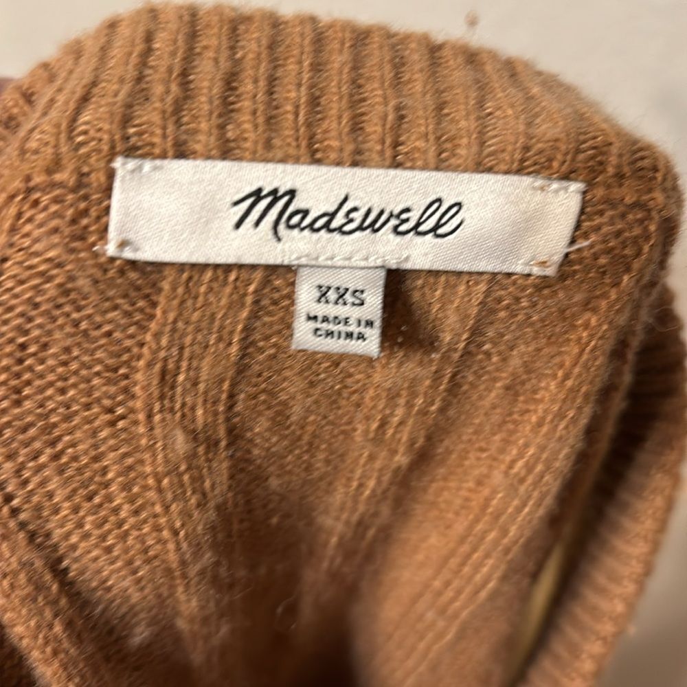 Madewell Ribbed Knit Color Block Midi Dress XXS - Picture 2 of 5